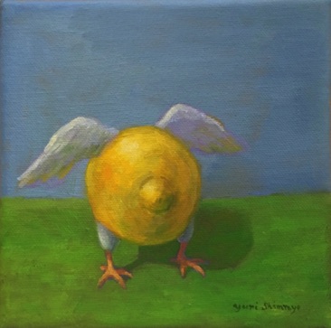 Lemon Chicken - Oil on canvas - 15x15cm
